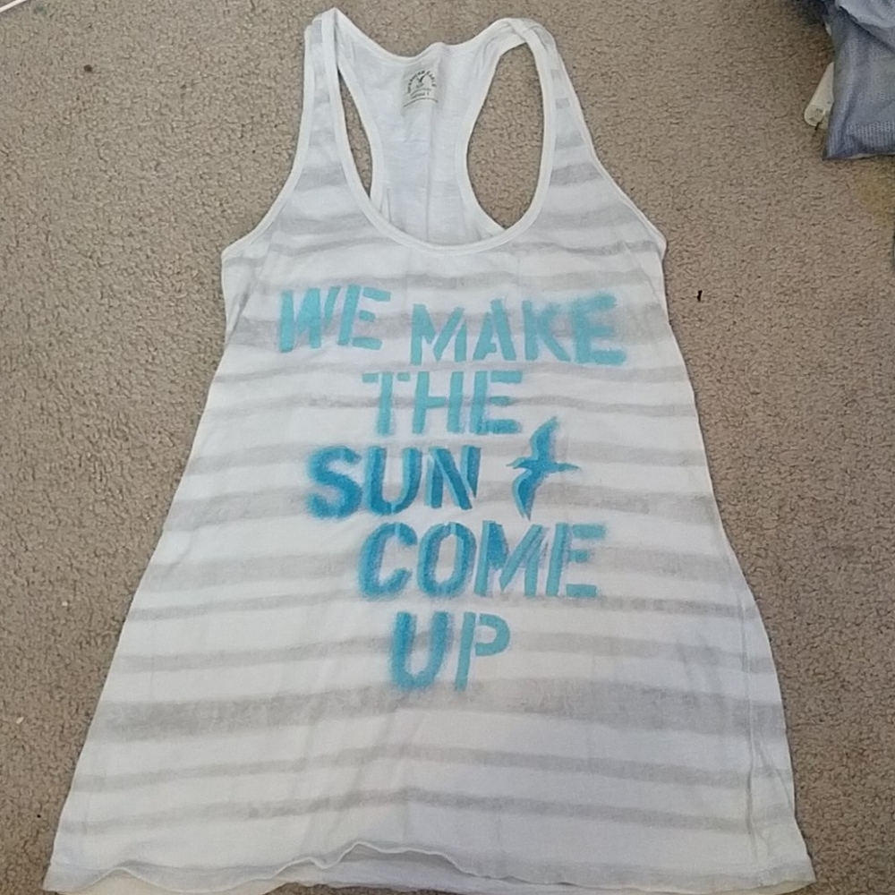 American eagle we make the sun come up tank top